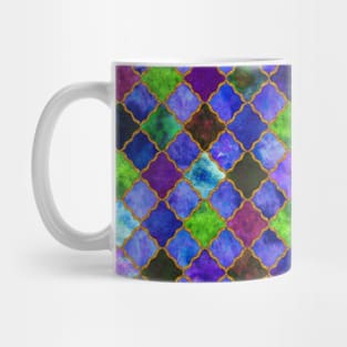 Peacock Arabesque Digital Quilt Mug